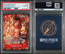 2026 ONE PIECE PROMOS ILLUSTRATION BOX VOL.5 #005 PORTGAS D. ACE PSA 10! - Image 3