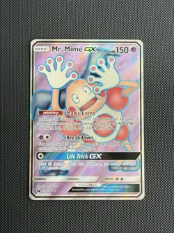 Pokemon Mr. Mime GX Full Art Holo Card 156/168 Celestial Storm Ultra Rare NM- - Image 1