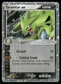 Pokemon Cards Tyranitar ex 17/17 Holo POP Series 1 Rare MP - Image 1