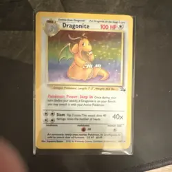 Pokemon Fossil Dragonite 4/62 Holo Rare 100 HP 1999 Vintage Card - Image 3