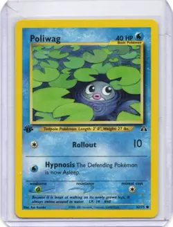 Pokemon Card - Poliwag - 62/75 - Neo Discovery 1st Edition - 2001 - Image 1