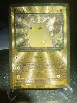 Pokemon Gold Metal Pikachu Card 58/102 Pokemon Celebrations 25th Anniversary - Image 1