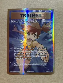 2016 Pokemon Evolutions Misty’s Determination Trainer Holo Card 108/108 - Image 1