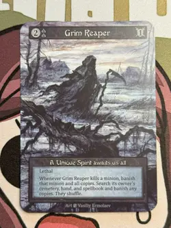 Sorcery Contested Realm Grim Reaper Beta Unique Non Foil Card Erik's Curiosa TCG - Image 1