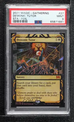 Demonic Tutor Foil Magic: Strixhaven Mystical Archive STA PSA 9 MINT - Image 1