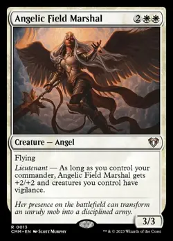 MTG Angelic Field Marshal - Foil, Commander Masters, Damaged, English - Image 1