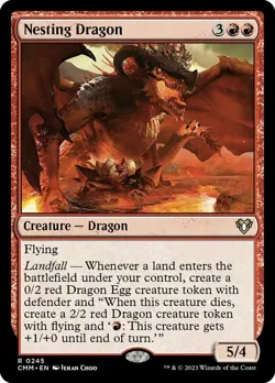 x1 Nesting Dragon R MTG Commander Masters M/NM, English - Image 1