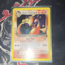Pokemon Dark Charizard Team Rocket Rare Holo 4/82 80 HP 2000 Trading Card - Image 1