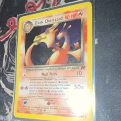 Pokemon Dark Charizard Team Rocket Rare Holo 4/82 80 HP 2000 Trading Card - Image 3