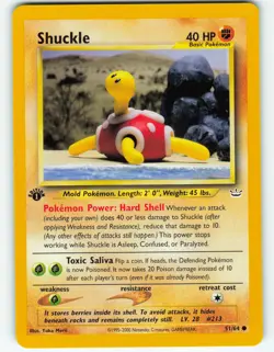 Shuckle - 1st Edition - 51/64 Neo Revelation - Pokemon TCG - 2001 - Image 1