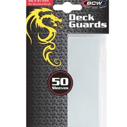 50 Clear BCW Deck Guards MTG CCG Pokemon Gaming Card Sleeve Acid Free 66x91 Bags 722626981005 - Image 1