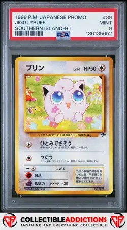 1999 Pokemon Japanese Promo #39 Jigglypuff Southern Island-R.I. PSA 9 - Image 1