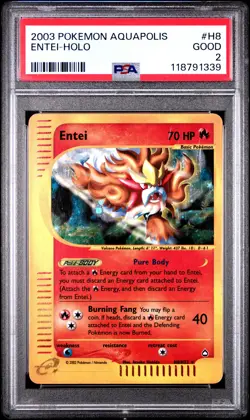 2003 POKEMON AQUAPOLIS #H8 ENTEI-HOLO PSA 2 - Image 1