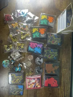 Lot of Pokemon, ETB Accessories, dozens of sealed sleeves, markers, dice, more! - Image 1