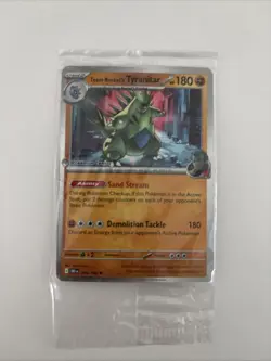Pokemon TCG Pokemon Center Stamped Team Rockets Tyranitar Promo 096/182 Sealed - Image 1