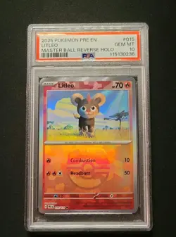 💎 PSA 10 2025 POKEMON PRE PRISMATIC MASTER BALL REVERSE HOLO LITLEO english - Image 1