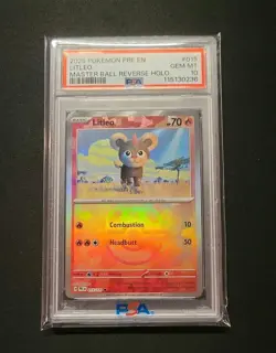 💎 PSA 10 2025 POKEMON PRE PRISMATIC MASTER BALL REVERSE HOLO LITLEO english - Image 3