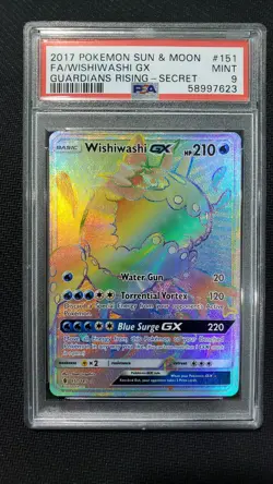 2017 Pokemon: WISHIWASHI GX 151/145 - [Guardians Rising] - Secret - Mint - PSA 9 - Image 1