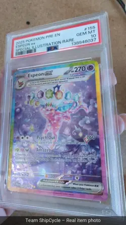 Espeon EX 155108 Special Illustration Rare Pokemon PSA 10 037 G2U - Image 3