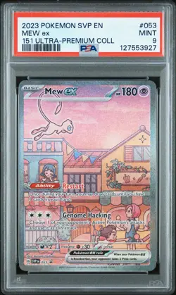 2023 POKEMON SVP EN-SV BLACK STAR PROMO 151 ULTRA-PREM COLL #053 MEW EX PSA 9 - Image 1