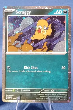 Scraggy SVP186 - Journey Together Blister Cosmos Holo Promo NM With Coin SWIRLS! - Image 3