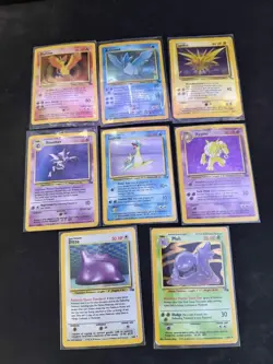 Pokemon fossil holo set Moltres/Articuno/Zapdos/Haunter/Lapras/Hypno/Ditto/Muk - Image 1