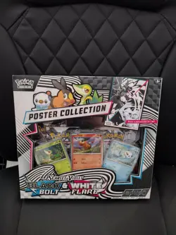 POKEMON SV10.5 BLACK BOLT WHITE FLARE POSTER COLLECTION BOX SEALED - Image 1