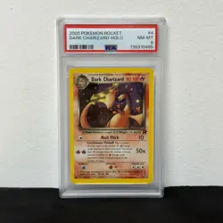 2000 Pokemon Rocket Dark Charizard Holo #4 PSA 8 SWIRL - Image 1