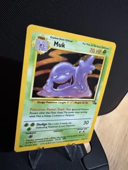 Pokemon TCG Muk 13/62 Fossil Holo Rare LP/NM - Image 3