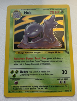 Muk Holo Rare 1999 13/62 Fossil Set Unlimited Pokemon TCG - Image 1