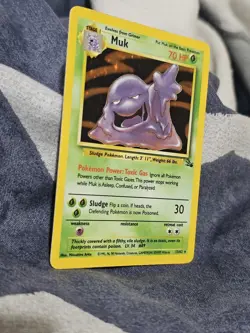 Pokemon Muk TCG Fossil Holo Rare Card 13/62 Unlimited - Image 2