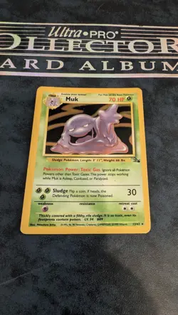 Pokemon TCG 1999 Muk Holo Unlimited Rare Card 13/62 Fossil HP - Image 1