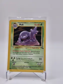 Pokemon TCG Muk 13/62 Fossil Holo Rare AND Grimer Fossil 48/62 Bundle - Image 1