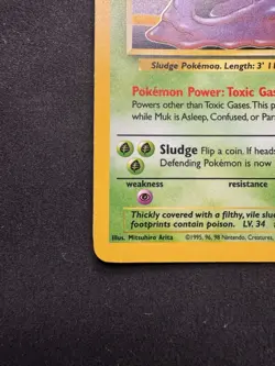 Muk 13/62 Fossil Holo Rare WOTC 1999 Vintage Pokemon TCG Card - Image 4