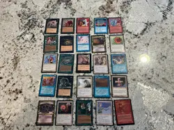 Mtg Miscut Lot x25 - Magic The Gathering Miscut Card Lot Miscut Cards Played - Image 1