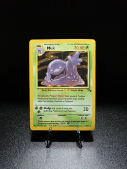 Pokemon TCG Muk Fossil Holo Card 13/62 Unlimited Holo Rare - Image 1