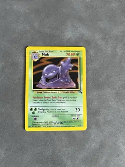 Pokemon TCG Muk Holo Rare Card 13/62 Fossil 1999 WOTC LP/NM Condition - Image 1