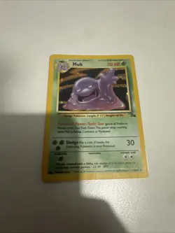 Pokemon TCG Muk Fossil Holo Rare Card 13/62 Vintage 1999 WOTC LP - Image 1