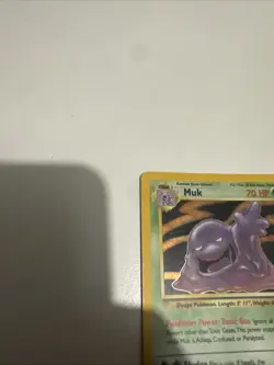 Pokemon TCG Muk Fossil Holo Rare Card 13/62 Vintage 1999 WOTC LP - Image 2