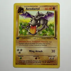 Aerodactyl 16/62 First Edition Fossil Non Holo Pokemon Card MP - Image 1