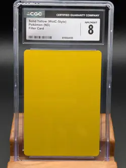 Pokemon Solid Yellow Filler Card Wizards of the Coast Style CGC NM/Mint 8 Error - Image 1