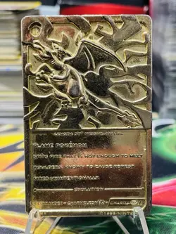 Pokemon 23k Gold Plated Charizard 1999 Burger King Promo Trading Card - Image 2