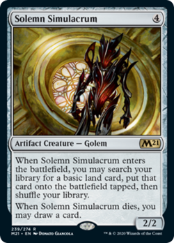 Solemn Simulacrum FOIL Core Set 2021 / M21 PLD Artifact Rare MAGIC CARD ABUGames - Image 1