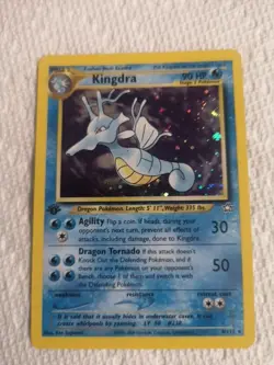 Kingdra 1st Edition Pokemon Trading Card Holo W/Swirl! Neo Genesis 8/111 - Image 1