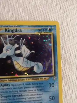 Kingdra 1st Edition Pokemon Trading Card Holo W/Swirl! Neo Genesis 8/111 - Image 4