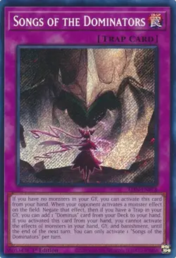 Songs of the Dominators ALIN-EN078 Secret Rare 1st Ed MP/HP 1st Ed Yu-Gi-Oh! - Image 1