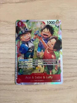 OP13-007 Ace & Sabo & Luffy English SR One Piece TCG Card Game - Image 1