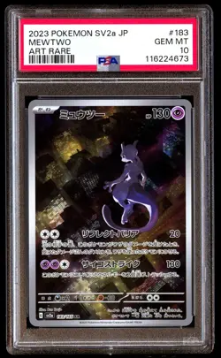 PSA 10 Mewtwo 183 Pokemon SV2A 151 Japanese 2023 Art Rare - Image 1