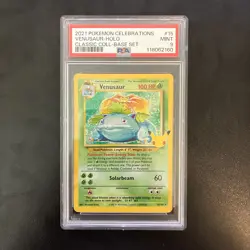 PSA 9 MINT Venusaur Holo Pokemon Card Celebrations Classic Collection 15/102 - Image 1
