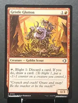 MTG 0144 GRISTLE GLUTTON Goblin Scout Lorwyn Eclipsed common card⚔NM/MT - Image 1